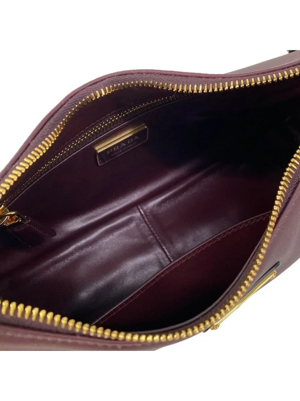 Prada Shoulder Bag Emme Medium Bordeaux Leather